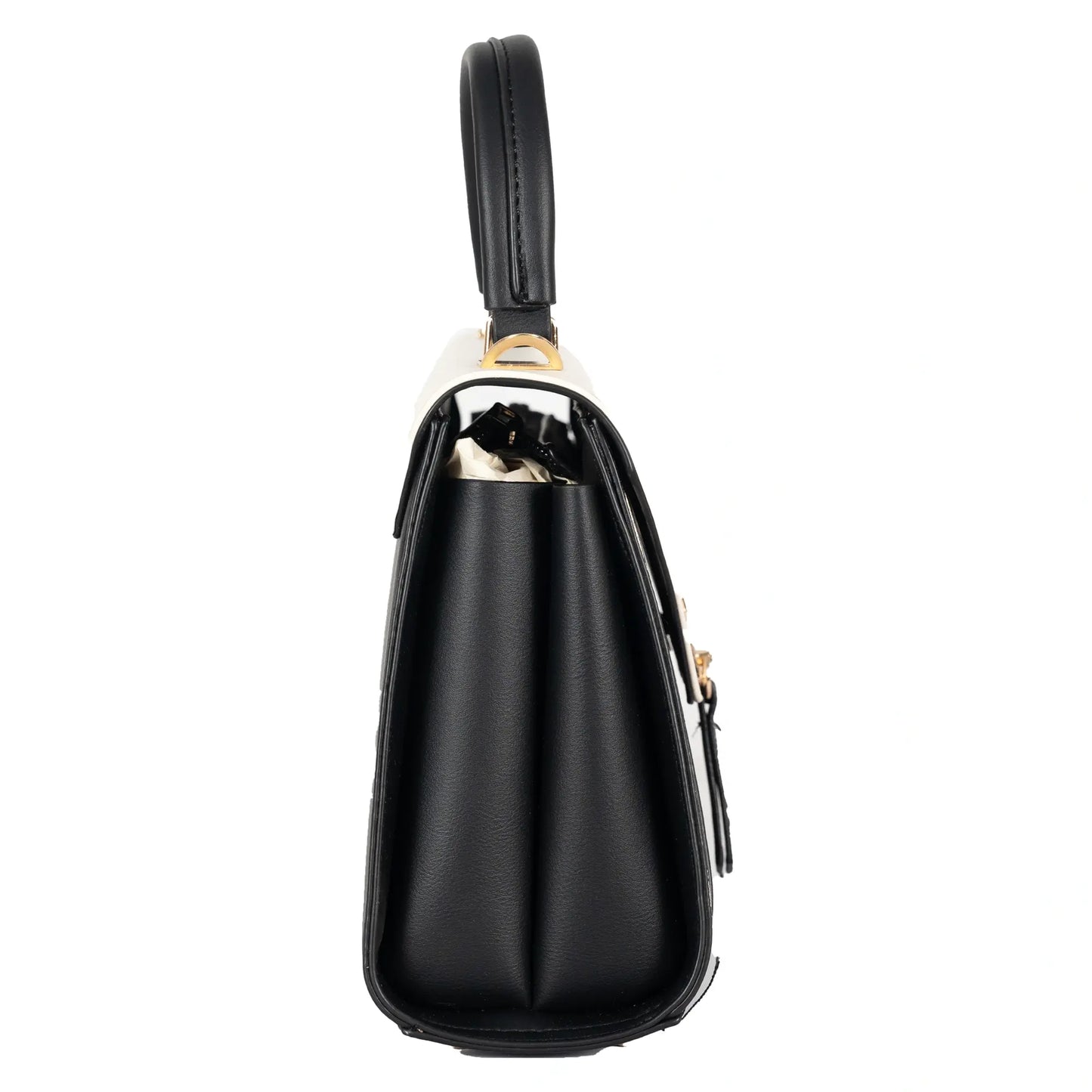 Design 14 Classy Dual-Use Faux Leather Bag With Printed Pattern, Tassel & Gold Accents