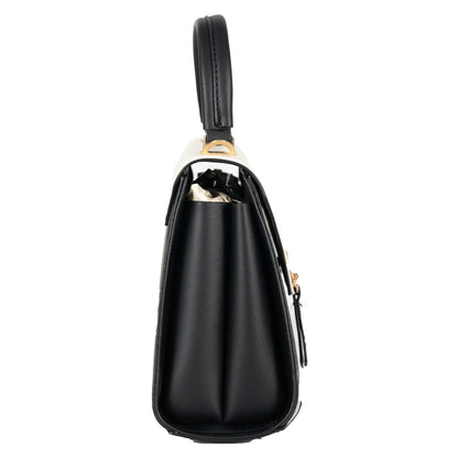 Design 14 Classy Dual-Use Faux Leather Bag With Printed Pattern, Tassel & Gold Accents