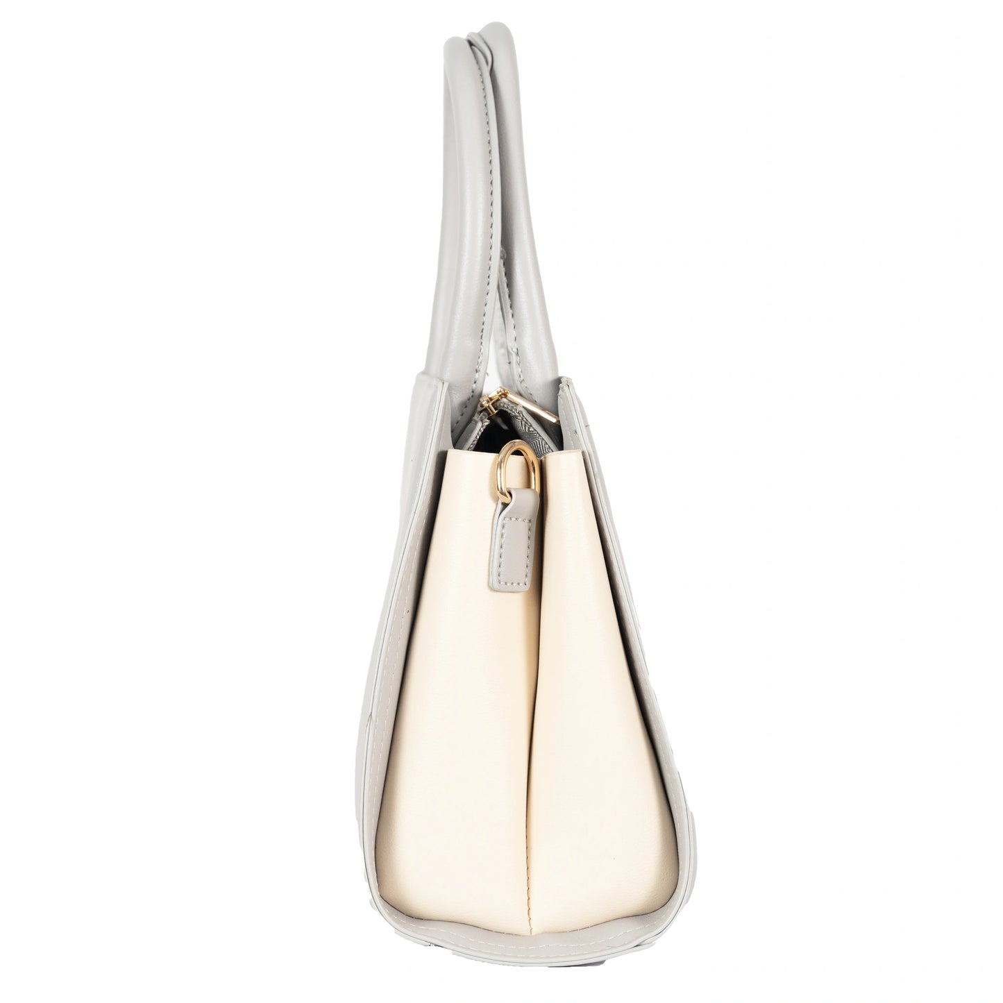 Design 11 Elegant Foam Finish Hand & Sling Bag with Scarf Accent and Gold Detailing