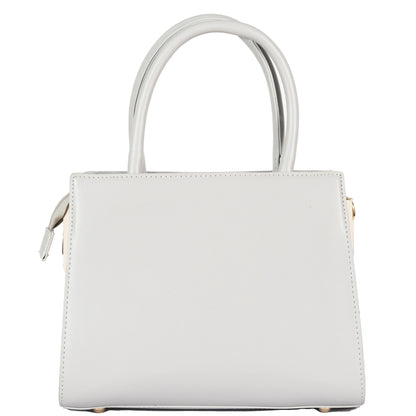Design 11 Elegant Foam Finish Hand & Sling Bag with Scarf Accent and Gold Detailing
