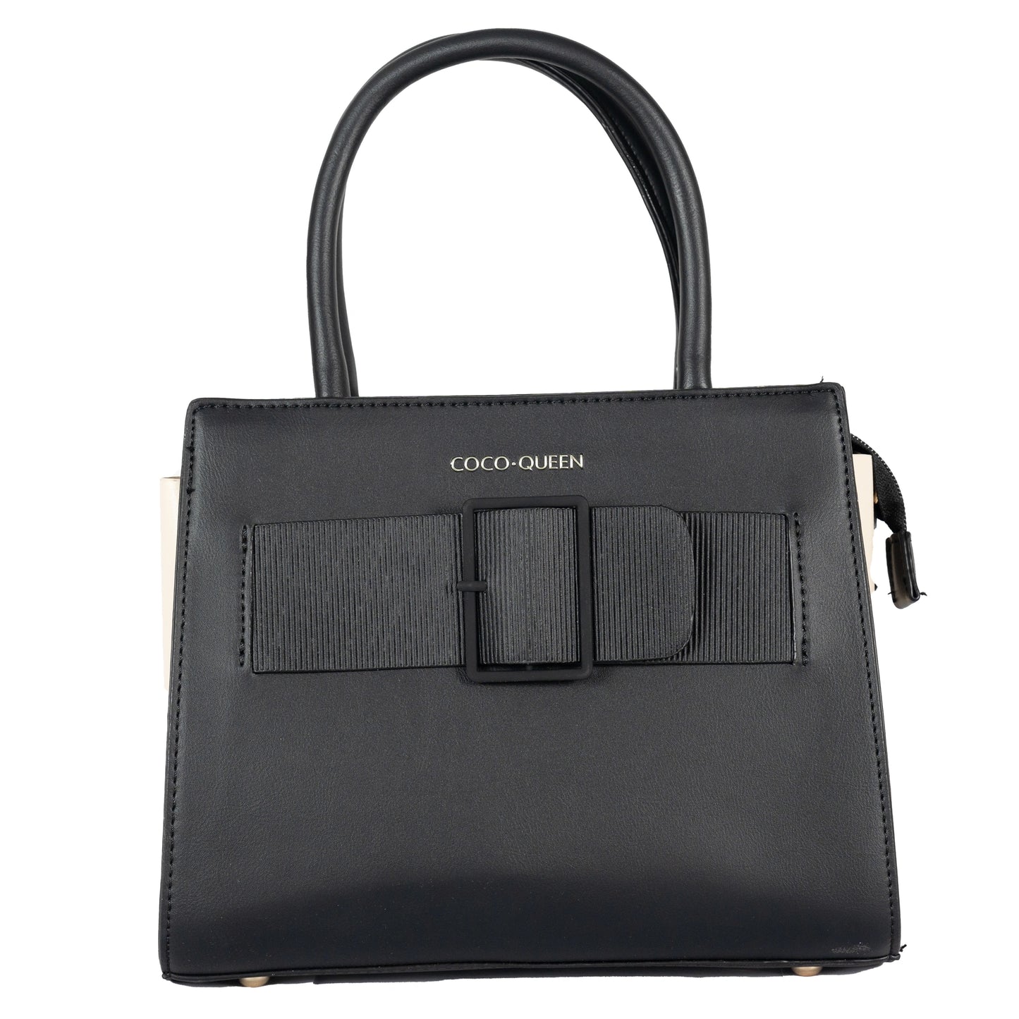 Design 11 Elegant Foam Finish Hand & Sling Bag with Scarf Accent and Gold Detailing