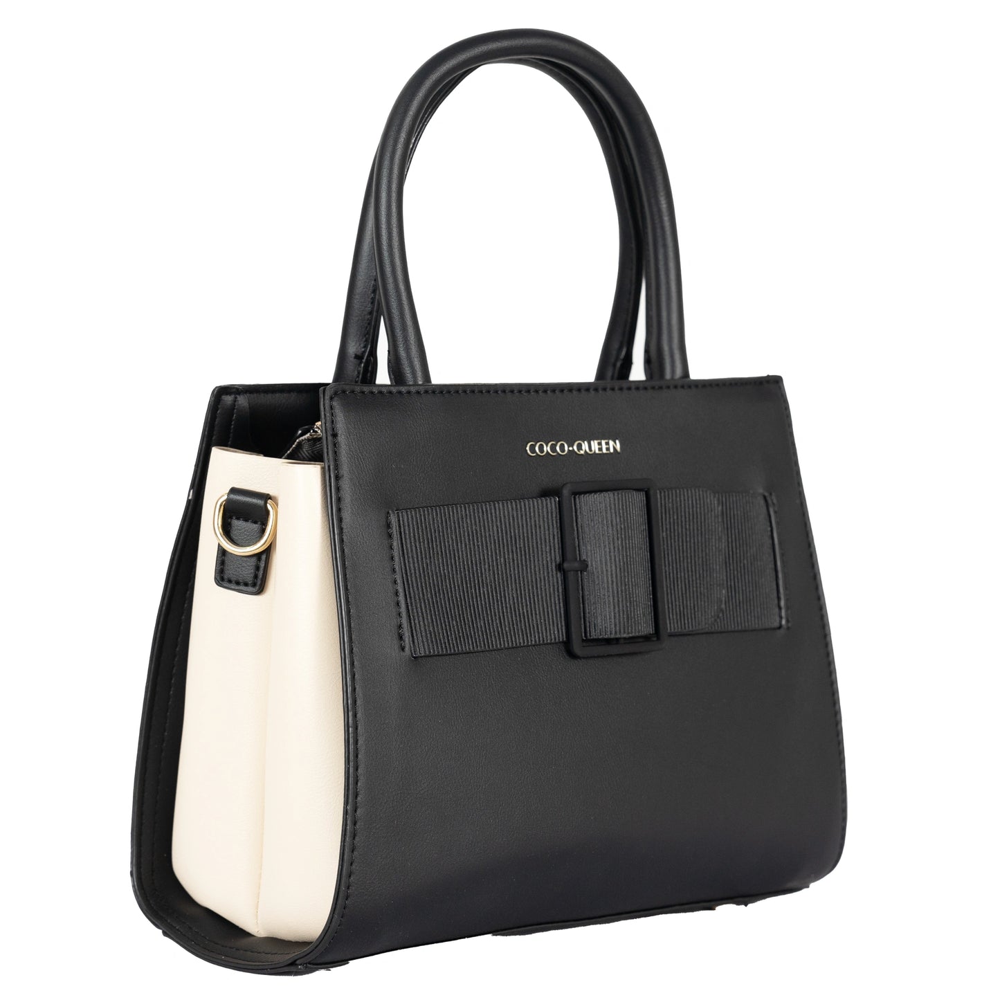 Design 11 Elegant Foam Finish Hand & Sling Bag with Scarf Accent and Gold Detailing