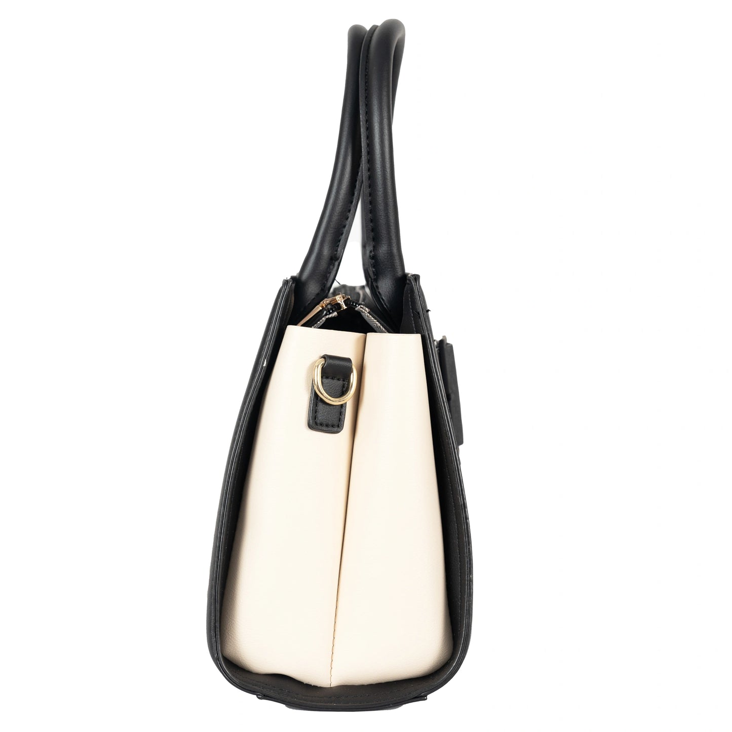 Design 11 Elegant Foam Finish Hand & Sling Bag with Scarf Accent and Gold Detailing