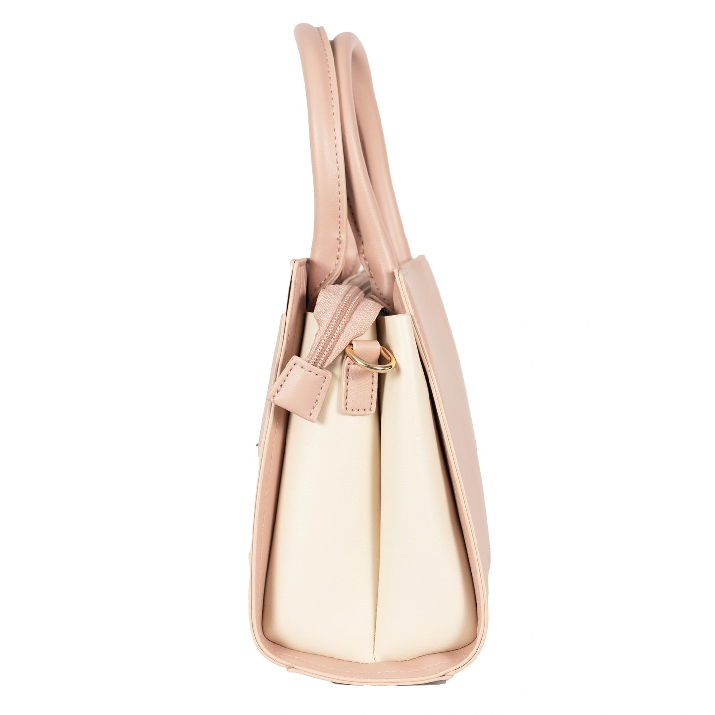 Design 11 Elegant Foam Finish Hand & Sling Bag with Scarf Accent and Gold Detailing