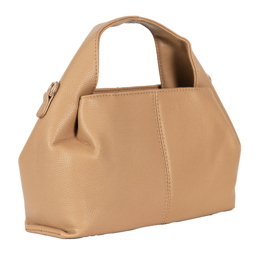Design 3 Unique-Shaped Faux Leather Dual-Use Bag with Gold Accents