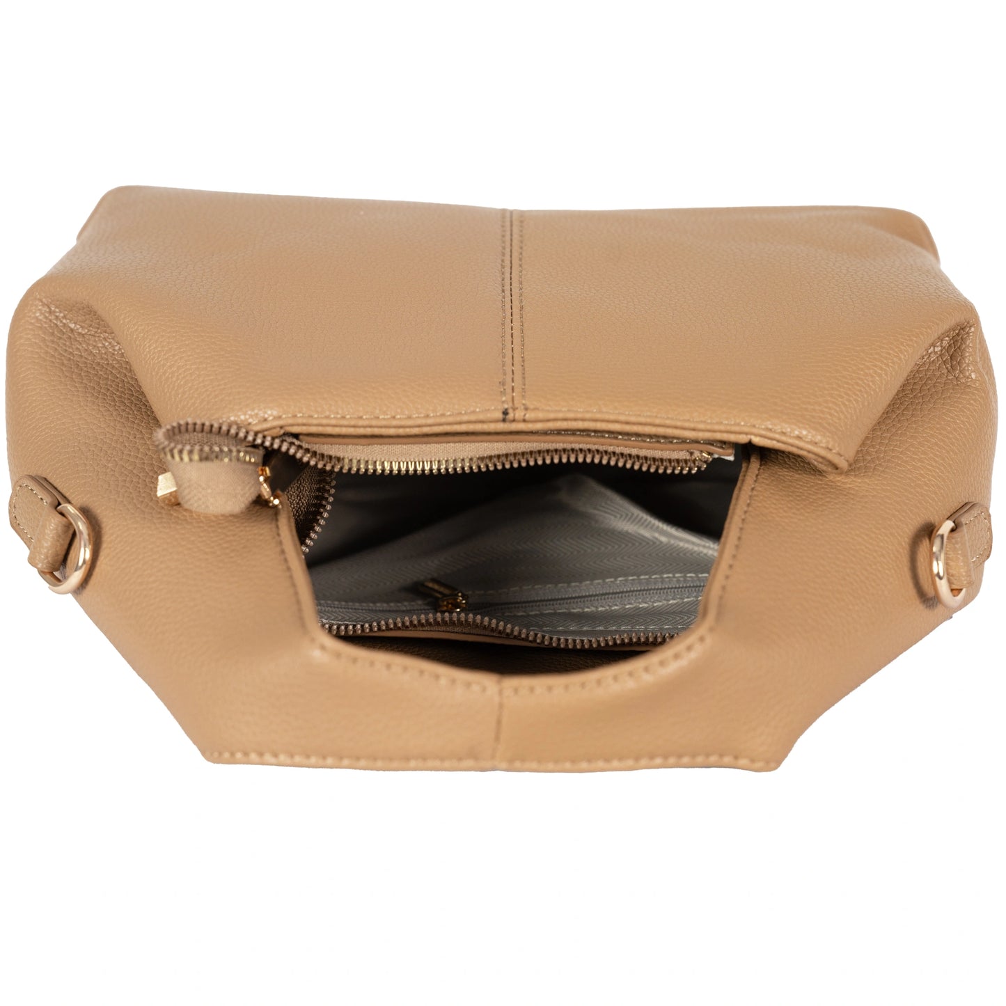 Design 3 Unique-Shaped Faux Leather Dual-Use Bag with Gold Accents