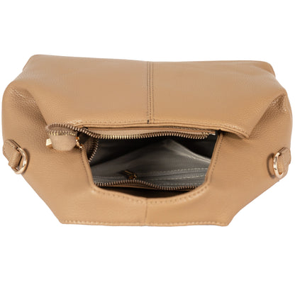 Design 3 Unique-Shaped Faux Leather Dual-Use Bag with Gold Accents