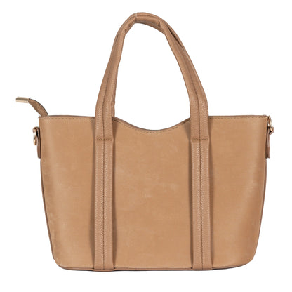 Design 4 Faux Velvet & Leather Dual-Use Bag with Tassel & Gold Accents