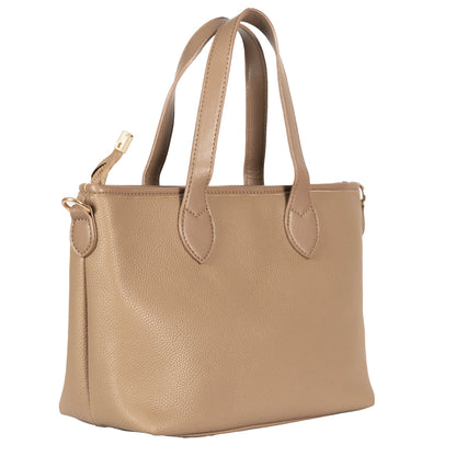 Design 5 Elegant Dual-Use Leather Bag with Gold Accents