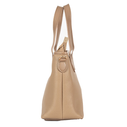 Design 5 Elegant Dual-Use Leather Bag with Gold Accents