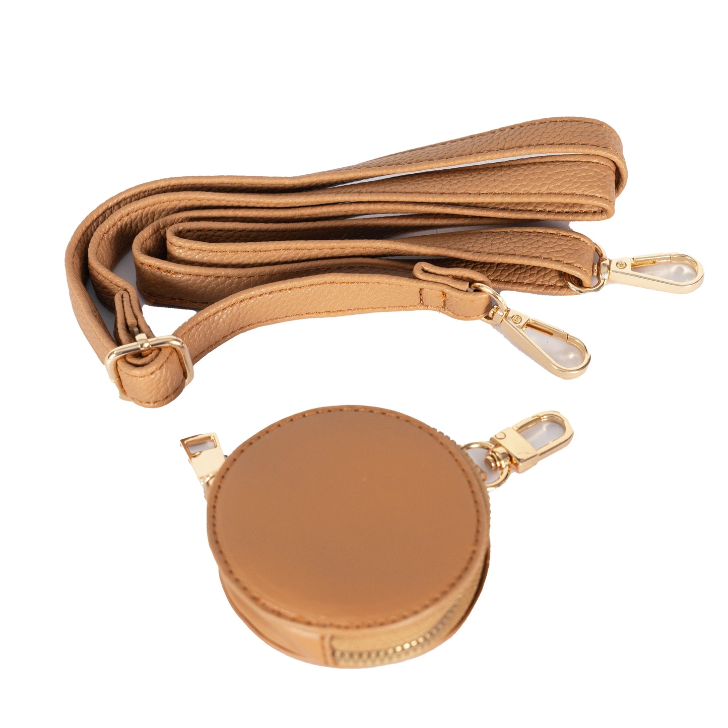 Design 5 Elegant Dual-Use Leather Bag with Gold Accents