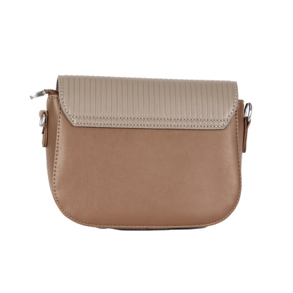 Design 16 Sleek Lined Faux Leather Sling Bag with Silver Accents & Magnetic Closure