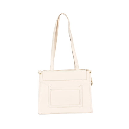 Design 12 Faux Leather Handbag with Front Pocket & Gold Accents