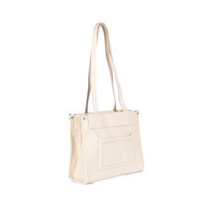 Design 12 Faux Leather Handbag with Front Pocket & Gold Accents