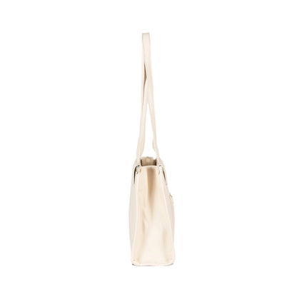 Design 12 Faux Leather Handbag with Front Pocket & Gold Accents