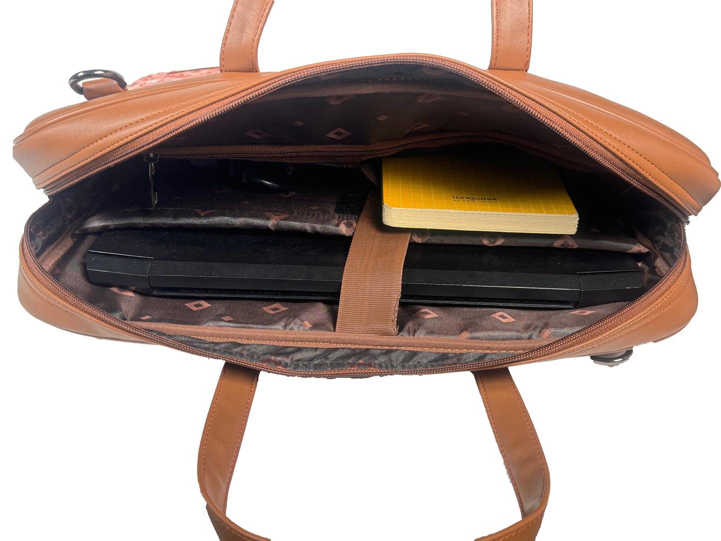 All-Over Printed Foam Leather Office Laptop Bag – Fits up to 15.5" Laptop