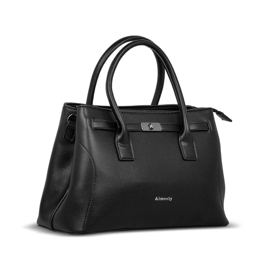Aimleey Noir Luxe – Signature Structured Handbag