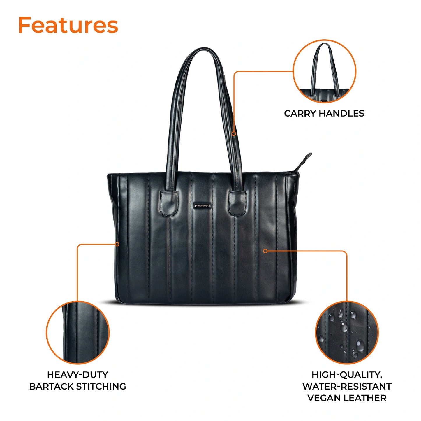 Laptop Tote Bag (Elara Soft Tote) – Work & College Bag with Padded Laptop Compartment