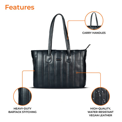 Laptop Tote Bag (Elara Soft Tote) – Work & College Bag with Padded Laptop Compartment