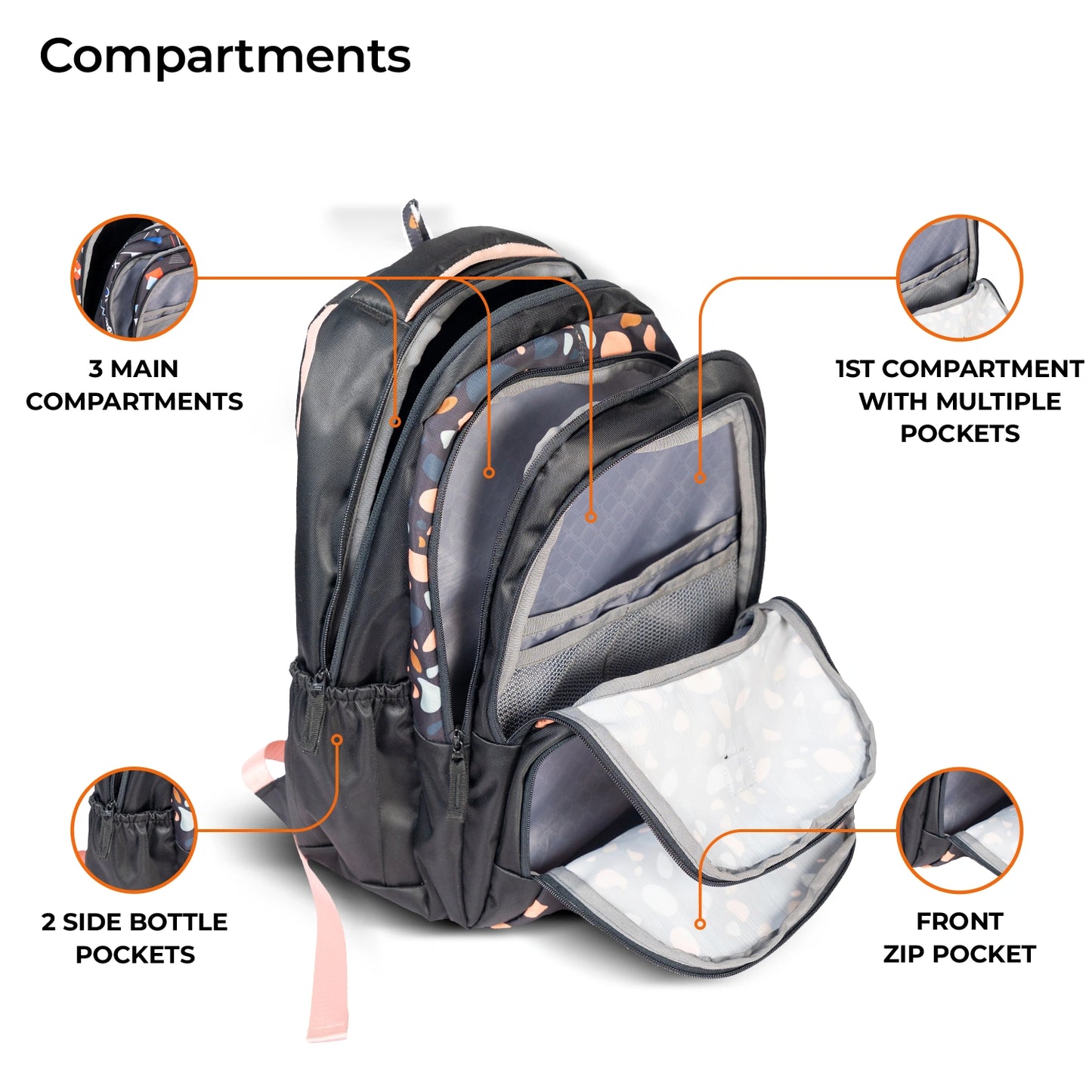 School Backpack 18"in | Age 8–11 | Grade III, IV, V,VI | 38L | Murex