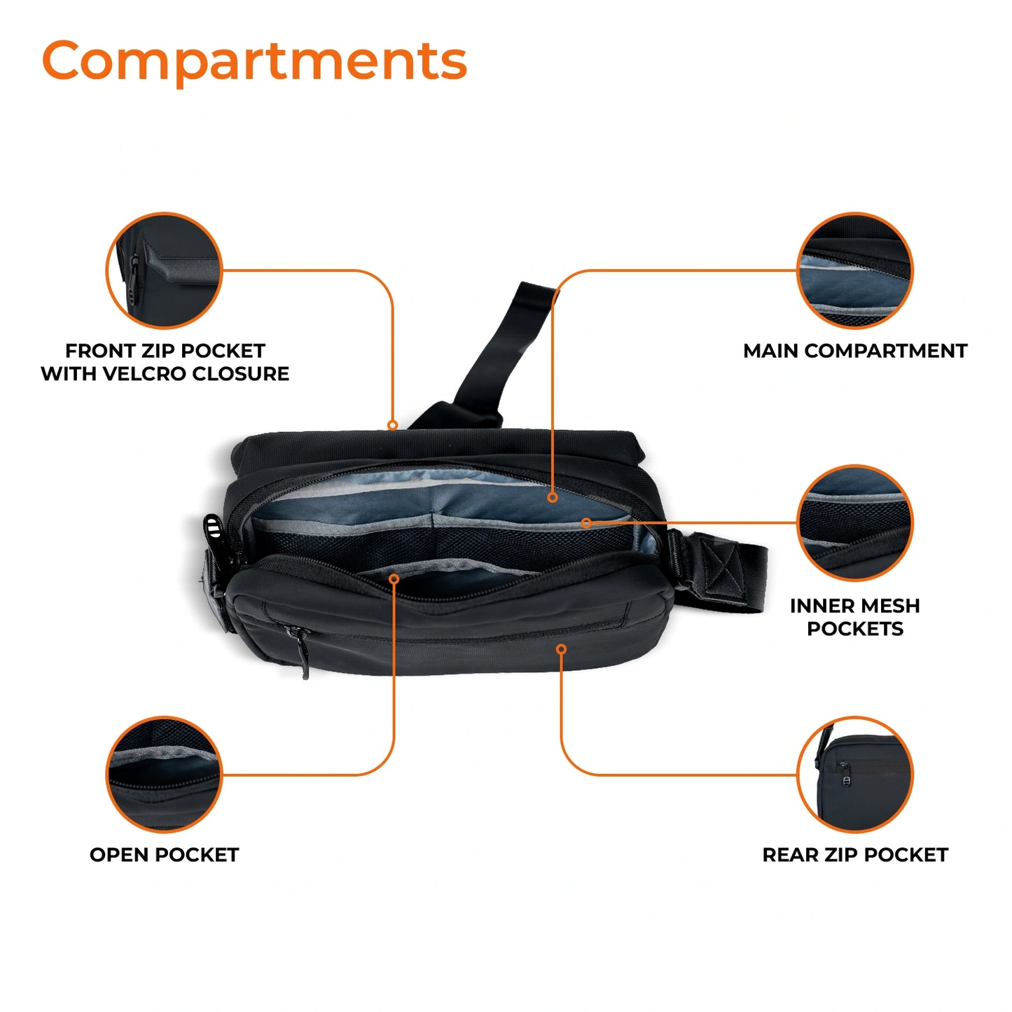 Cross Body Sling Bag For Men & Women