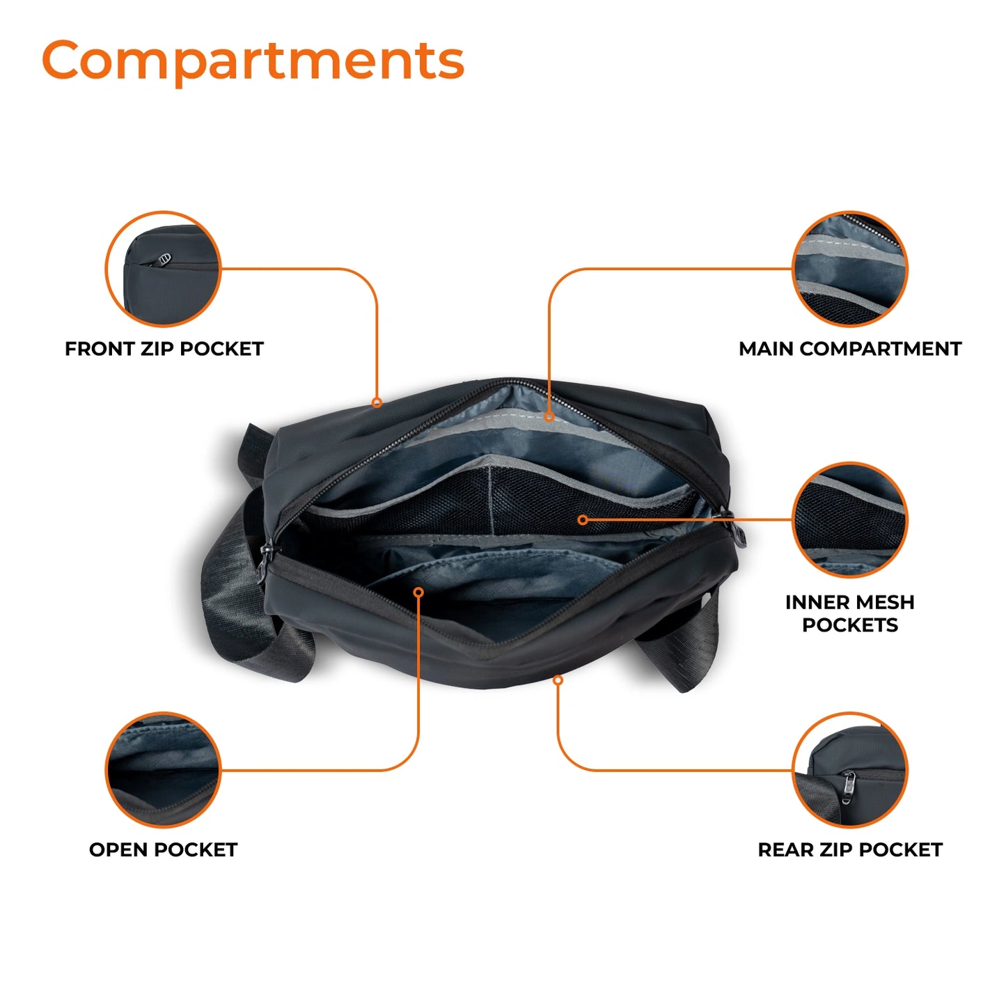 Cross Body Sling Bag For Men & Women