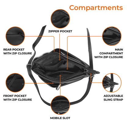 JustBags Sleek Stride Sling Bag