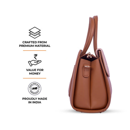 Aimleey Fleuré  – Dual Tone Handbag with Sling Strap