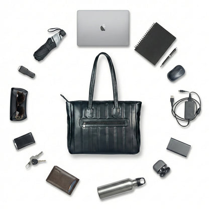 Laptop Tote Bag (Elara Soft Tote) – Work & College Bag with Padded Laptop Compartment