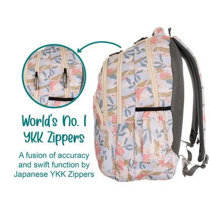 JB Printed (19inch)(47cm) Backpack(4zip) – Stylish & Spacious for School & College