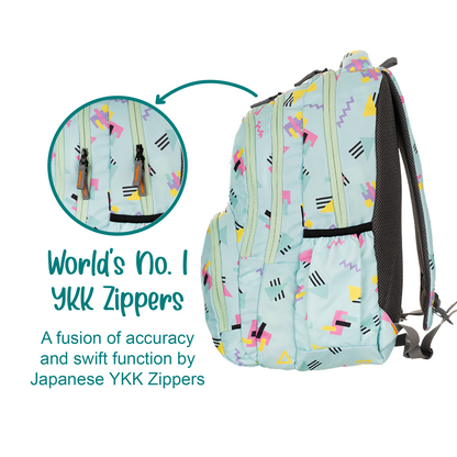 Linear Explorer Printed School Backpack - 17 Inch (Mint)