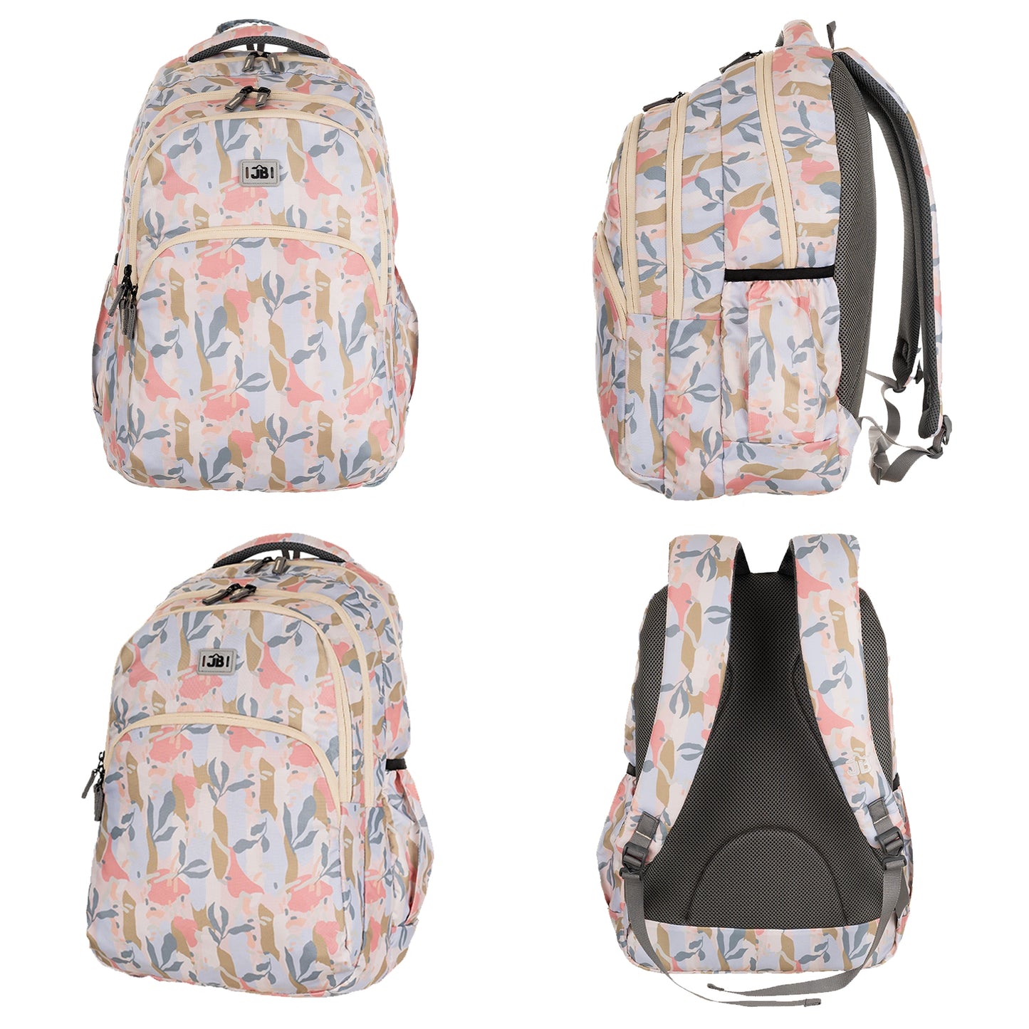 JB Printed (19inch)(47cm) Backpack(4zip) – Stylish & Spacious for School & College