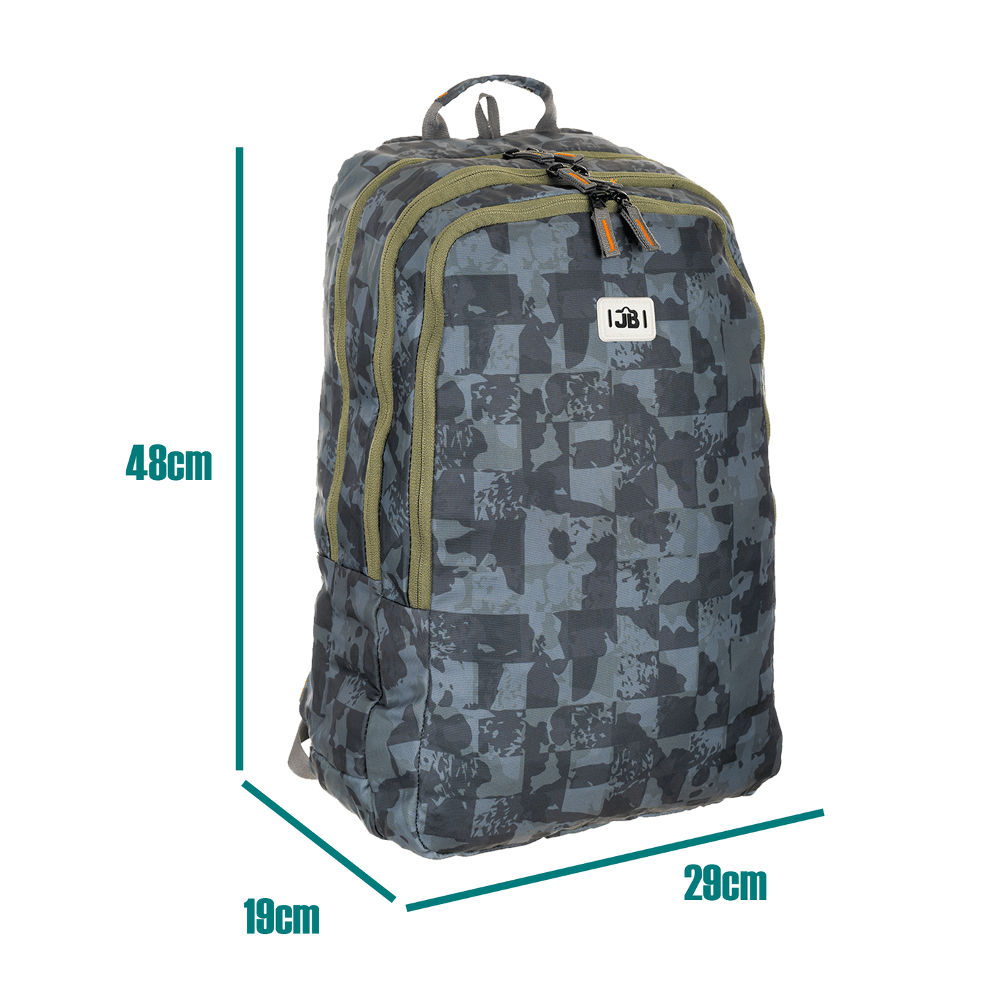 Stormy Slate School/College Backpack for Kids aged 9 years and above - 19Inch (Grey)