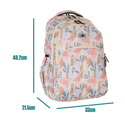 JB Printed (19inch)(47cm) Backpack(4zip) – Stylish & Spacious for School & College