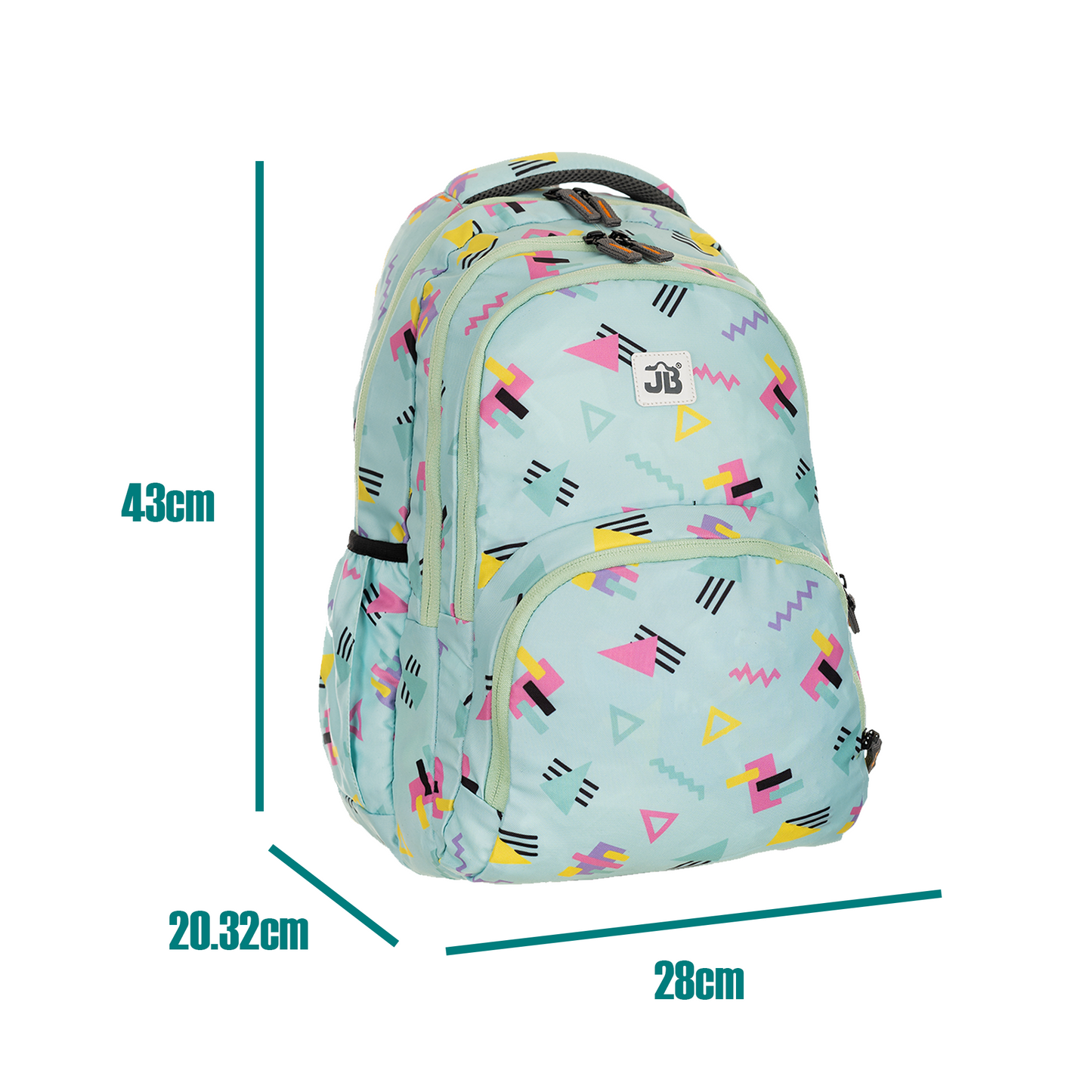 Linear Explorer Printed School Backpack - 17 Inch (Mint)