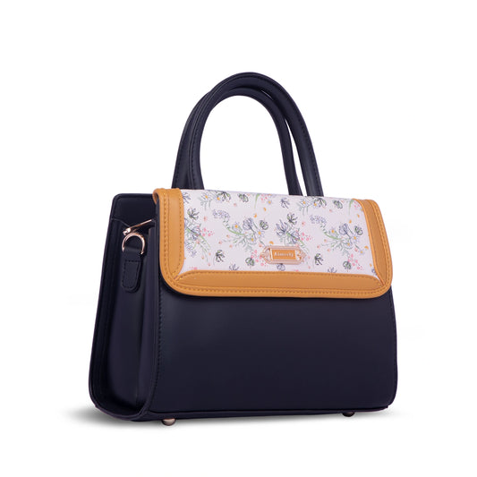 Aimleey Fleuré  – Dual Tone Handbag with Sling Strap