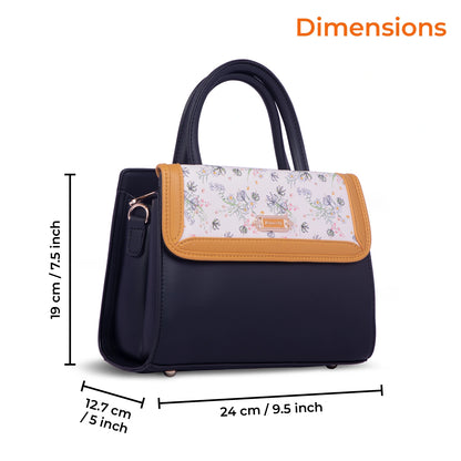 Aimleey Fleuré  – Dual Tone Handbag with Sling Strap