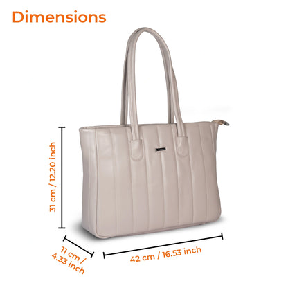 Laptop Tote Bag (Elara Soft Tote) – Work & College Bag with Padded Laptop Compartment