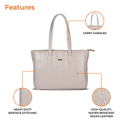 Laptop Tote Bag (Elara Soft Tote) – Work & College Bag with Padded Laptop Compartment