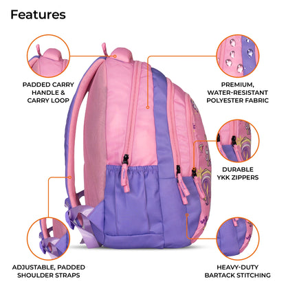 School Backpack 19"in | Age 9+ | Grade V To XII | 37L | Graffix