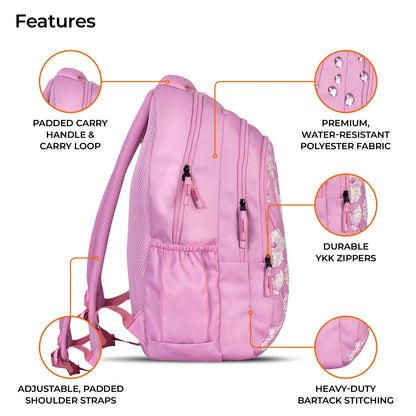 School Backpack 19"in | Age 9+ | Grade V To XII | 37L | Graffix