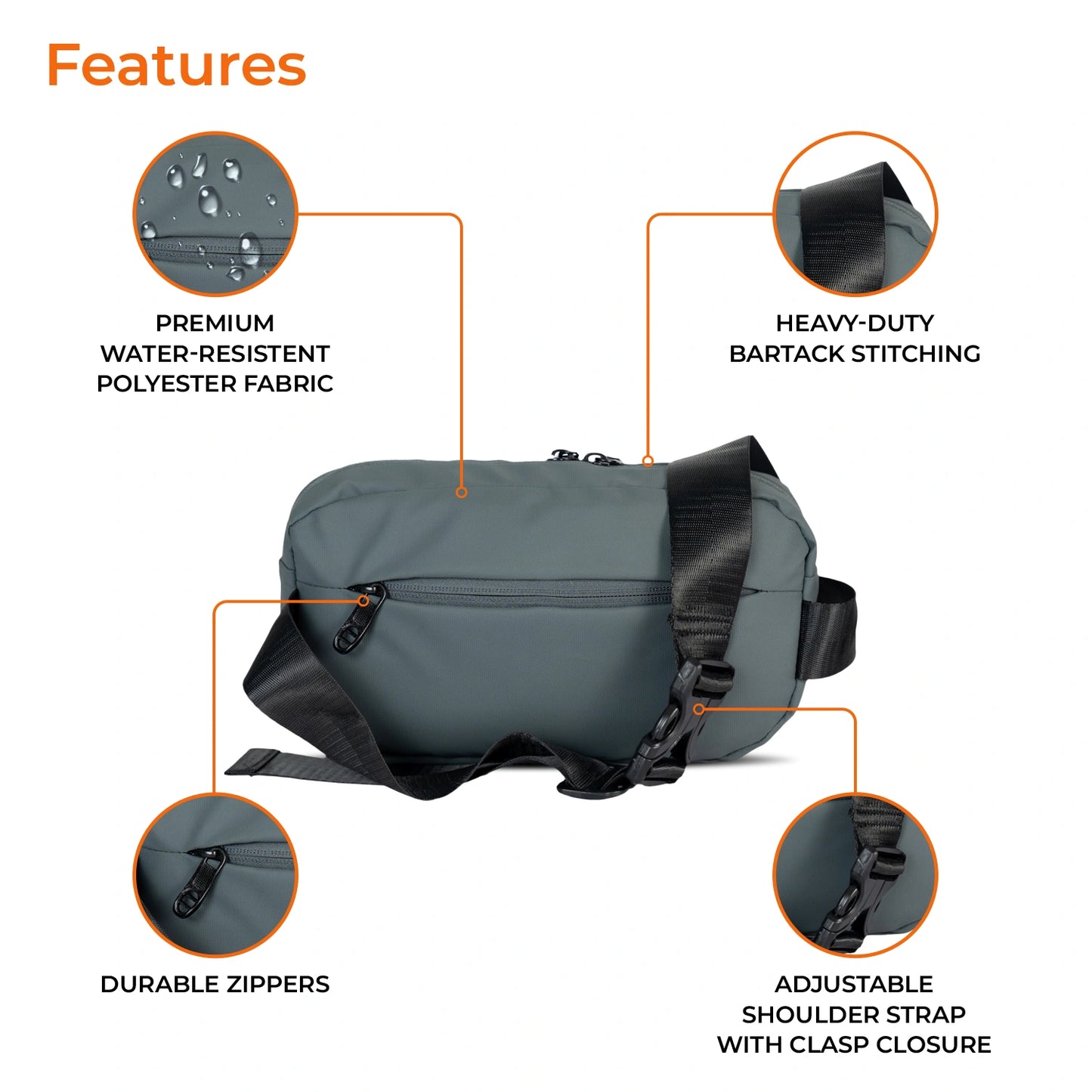 Cross Body Sling Bag For Men & Women