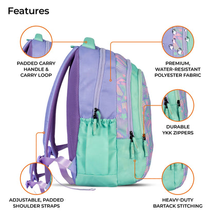 School Backpack 19"in | Age 9+ | Grade V To XII | 37L | Graffix