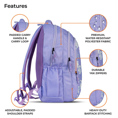 School Backpack 19"in | Age 9+ | Grade V To XII | 37L | Graffix