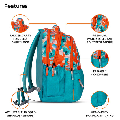School Backpack 18"in | Age 8–11 | Grade III, IV, V, VI | 33.8L | Arbor