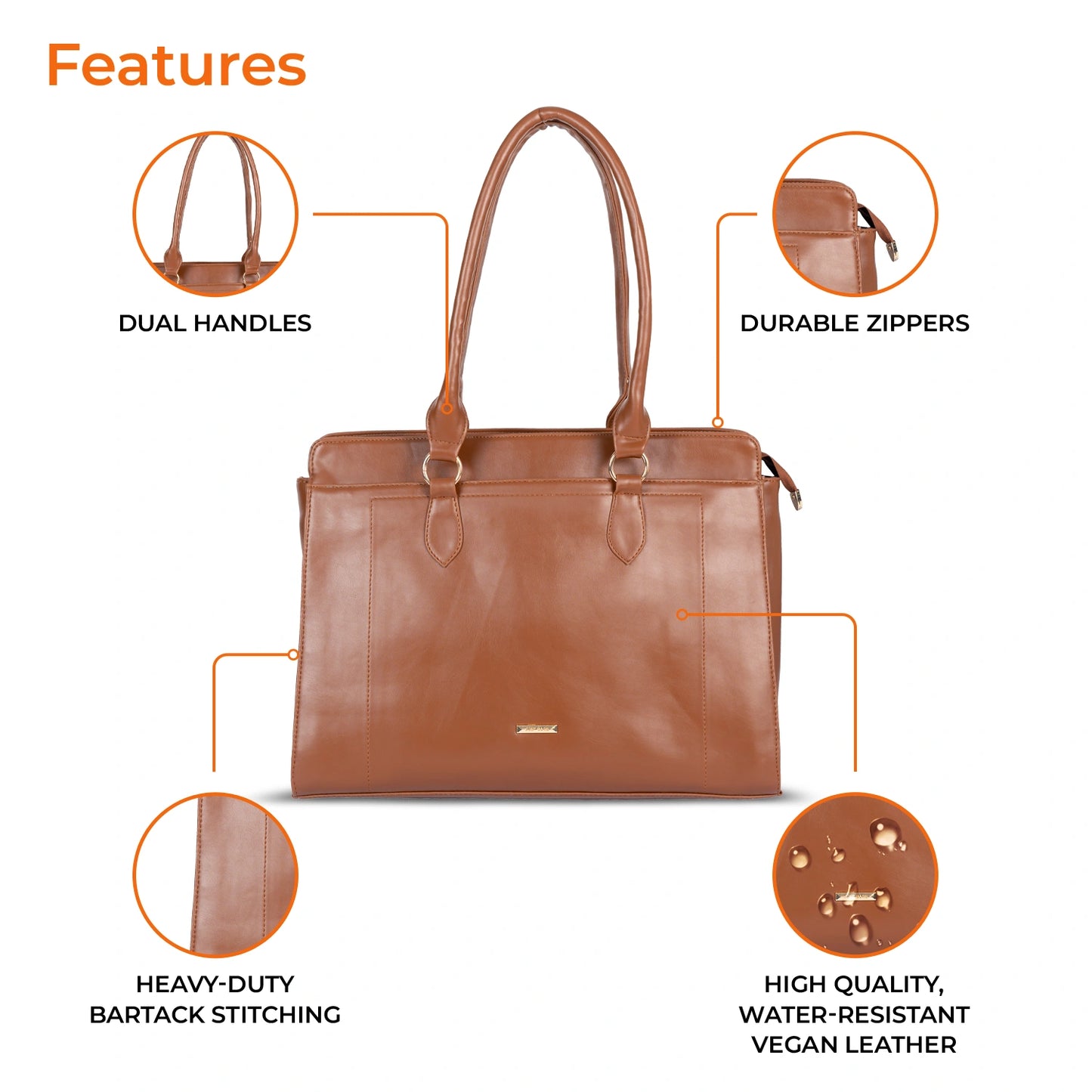 Laptop Tote Bag – Work & College Bag with Padded Laptop Compartment