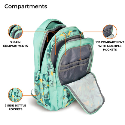 School Backpack 19"in | Age 9+ | Grade V To XII | 37L | Graffix
