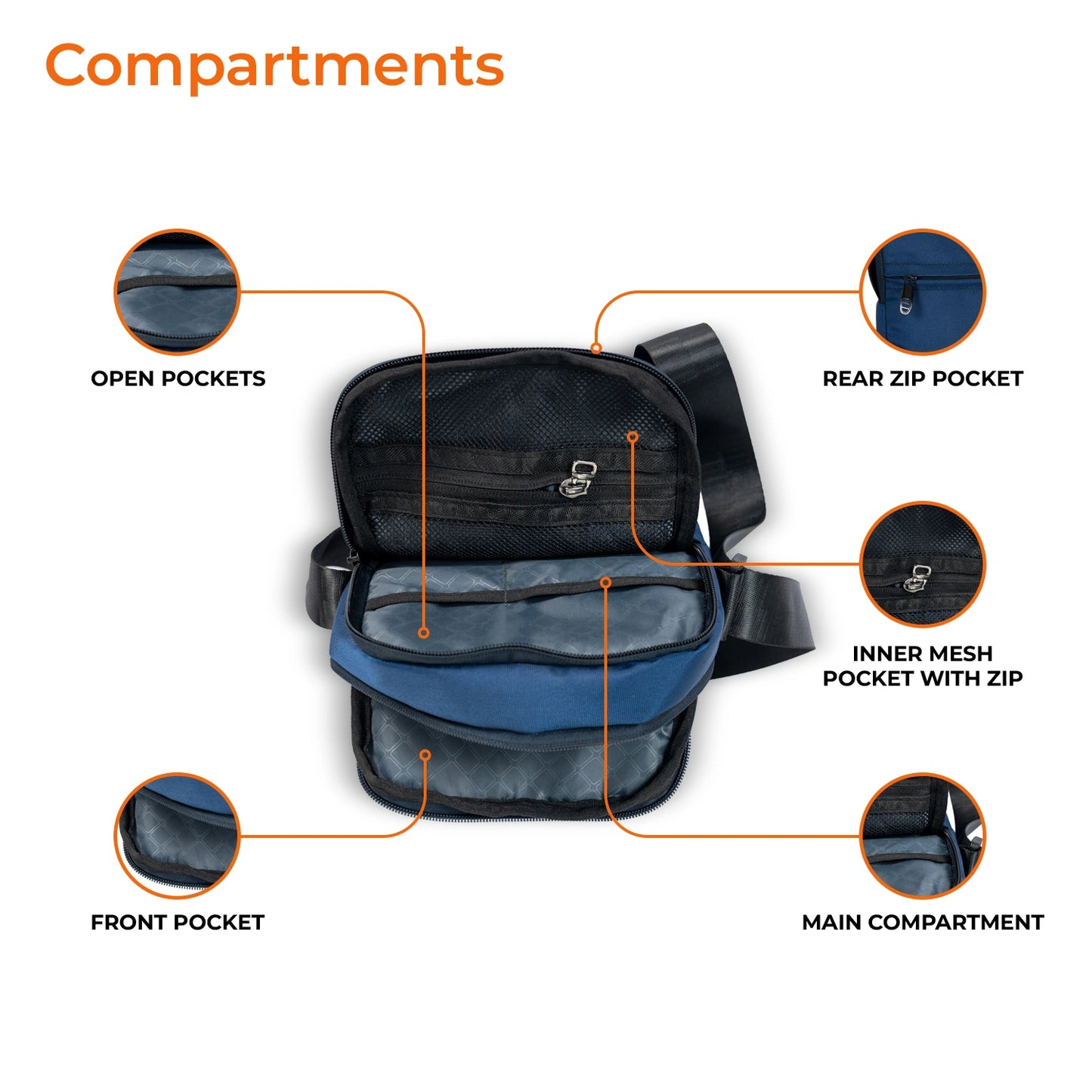 Crossbody Sling Bag For Men & Women