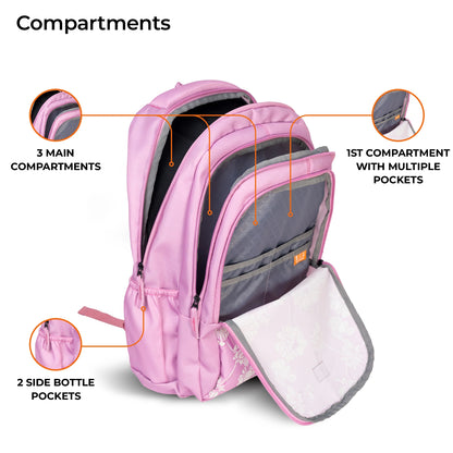 School Backpack 19"in | Age 9+ | Grade V To XII | 37L | Graffix