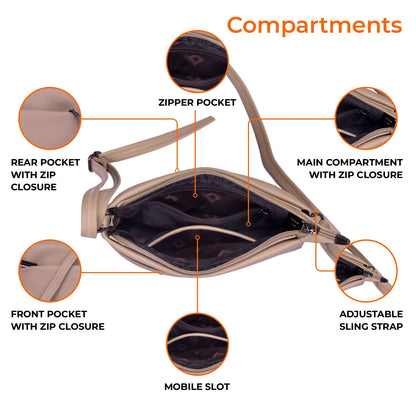 JustBags Sleek Stride Sling Bag
